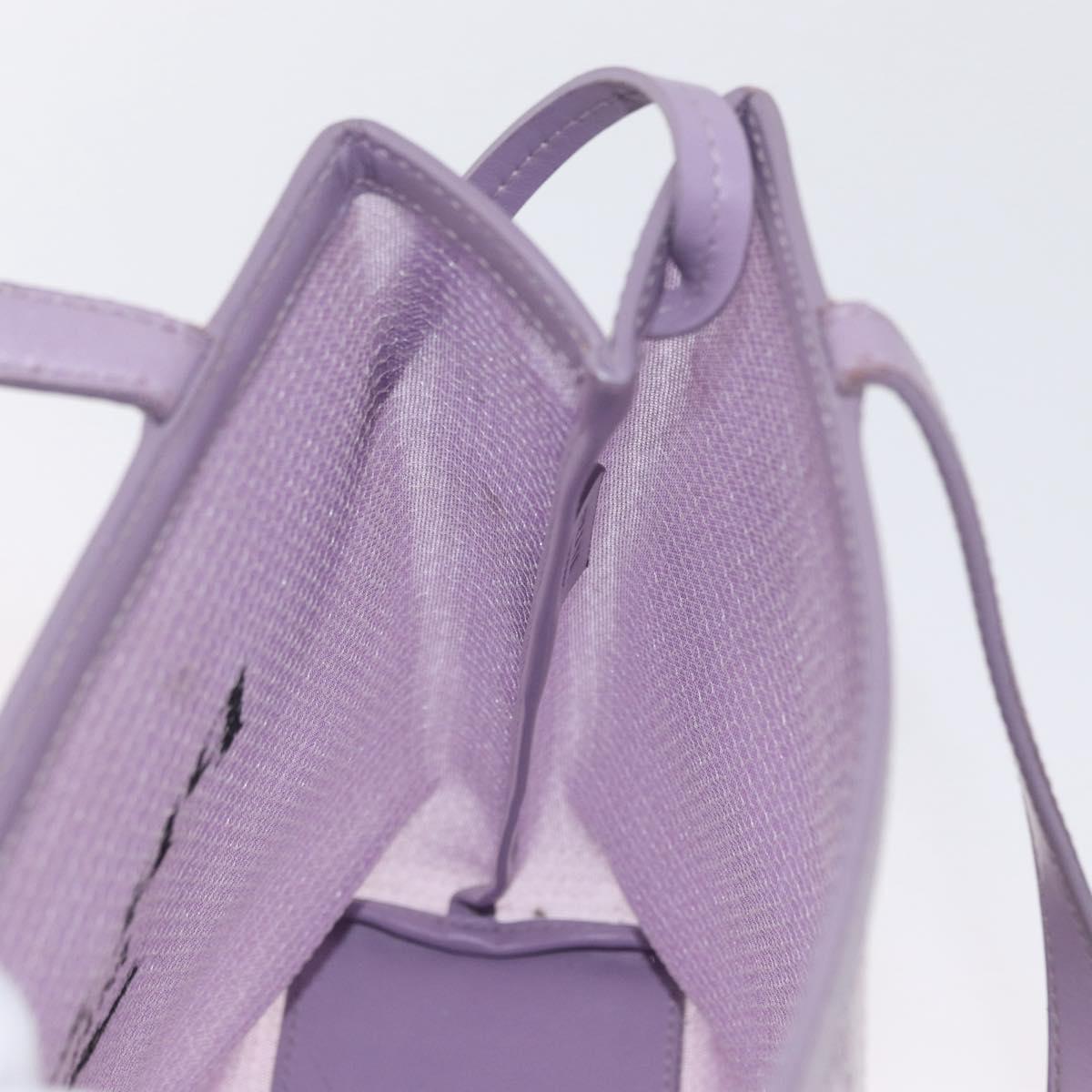 PRADA Sequin Hand Bag Leather Purple Auth 171514A