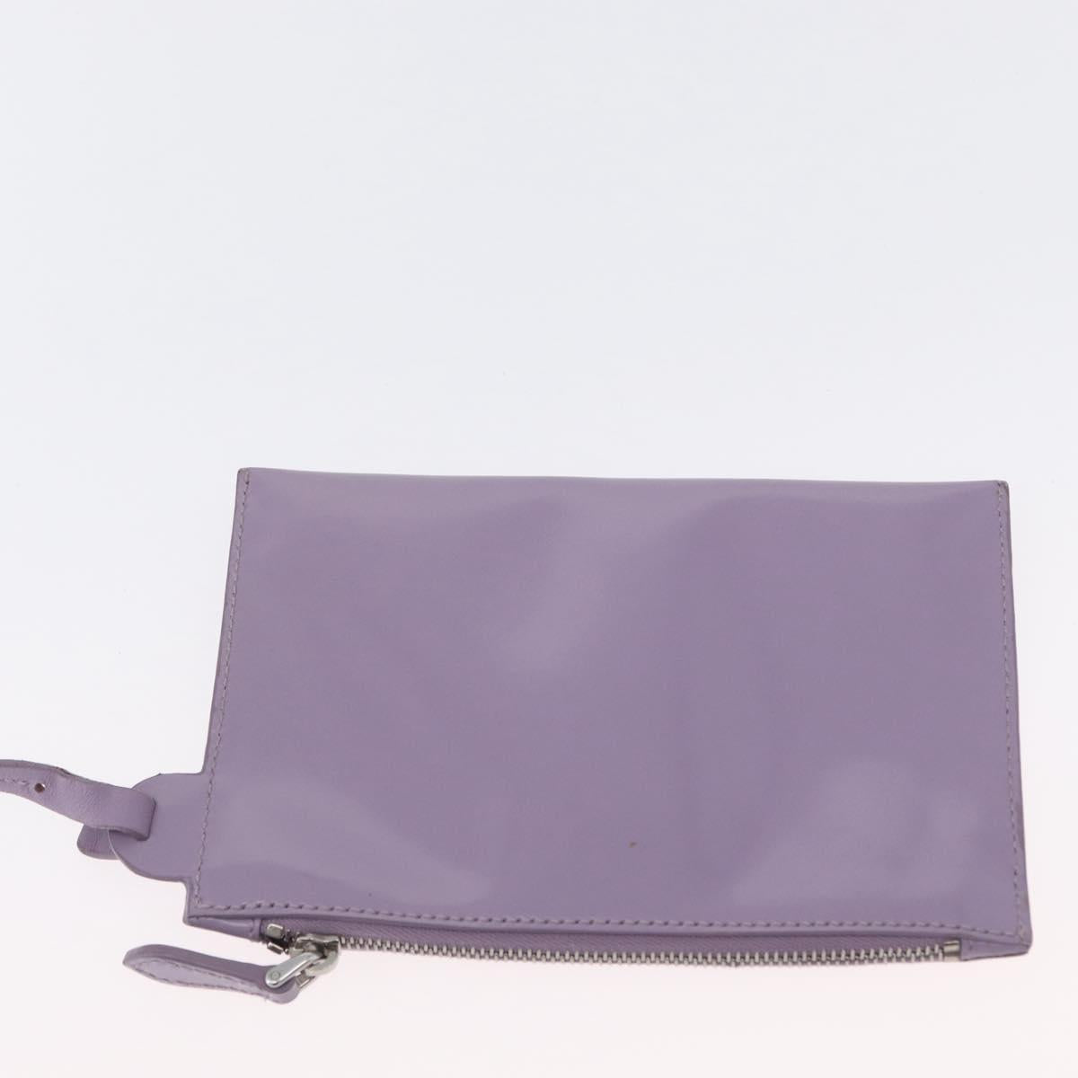 PRADA Sequin Hand Bag Leather Purple Auth 171514A