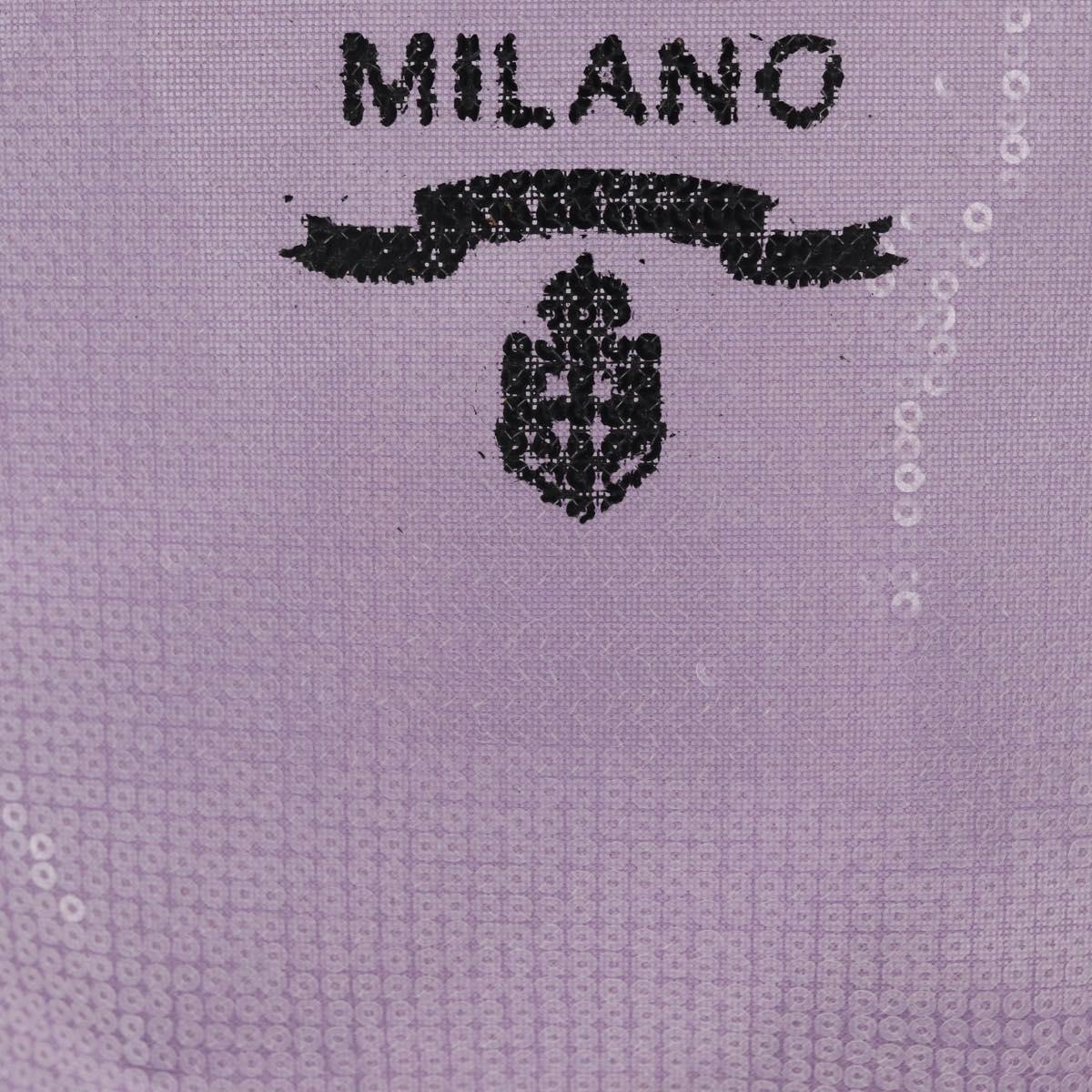 PRADA Sequin Hand Bag Leather Purple Auth 171514A