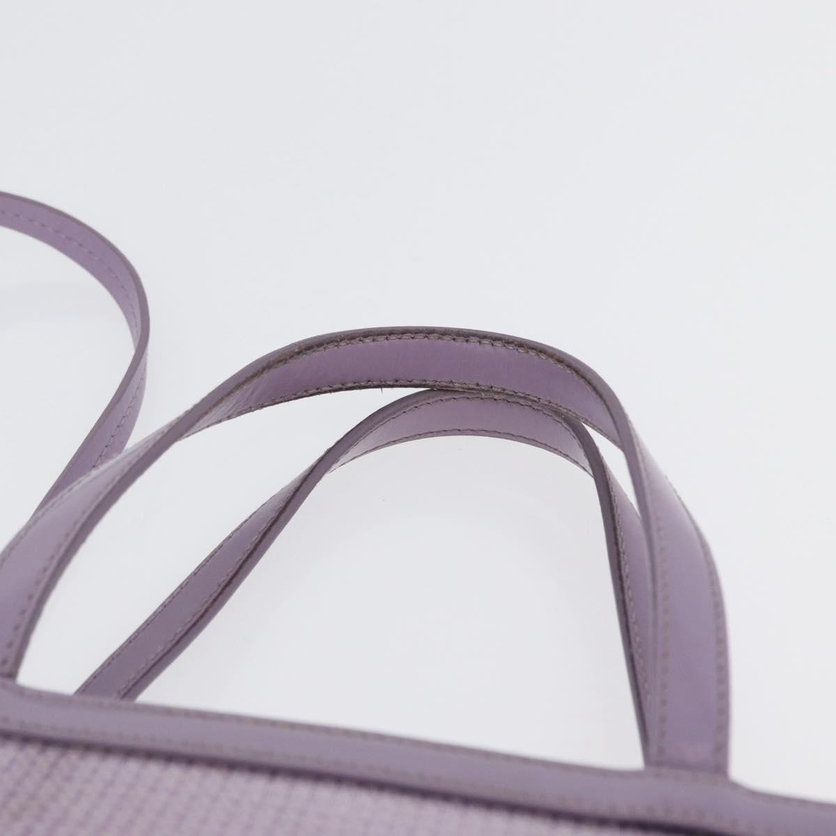 PRADA Sequin Hand Bag Leather Purple Auth 171514A