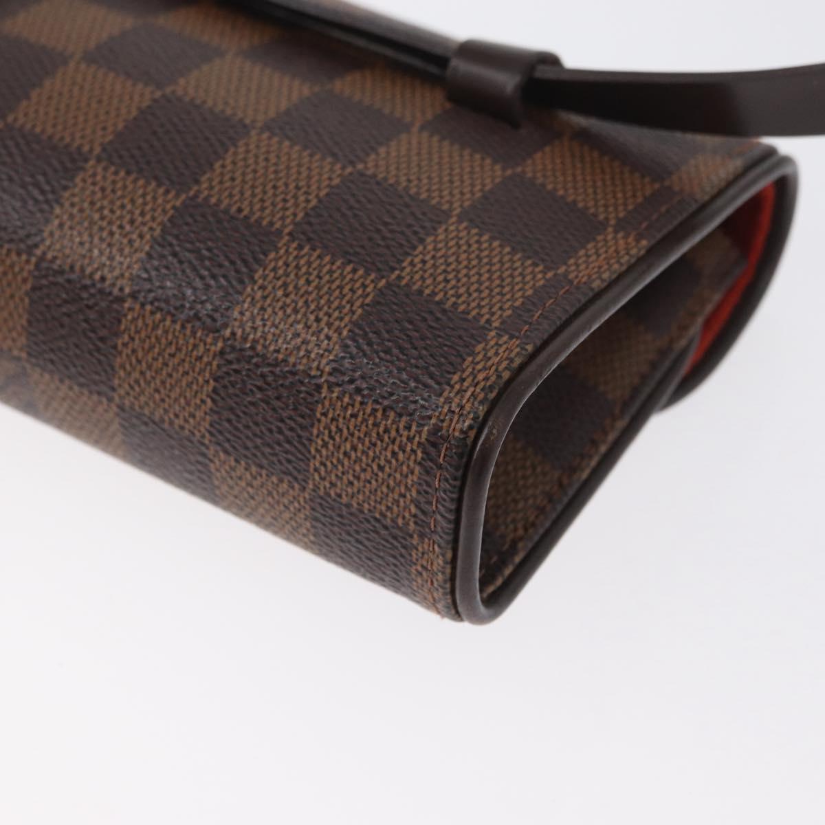 LOUIS VUITTON Damier Ebene Pochette Florentine Waist bag N51856 LV Auth 171517A