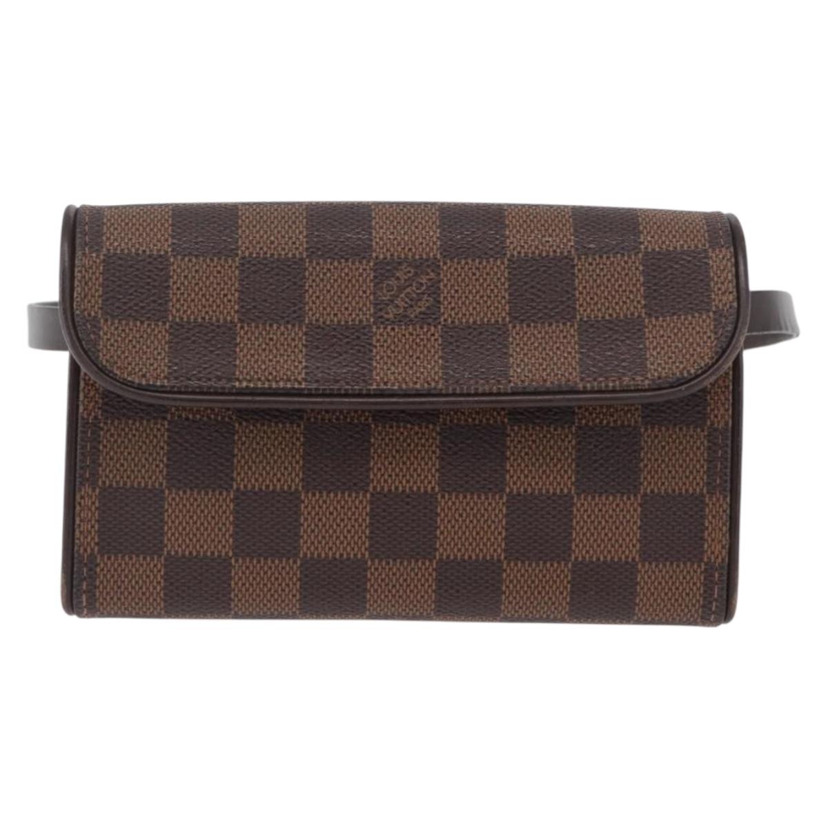 LOUIS VUITTON Damier Ebene Pochette Florentine Waist bag N51856 LV Auth 171517A