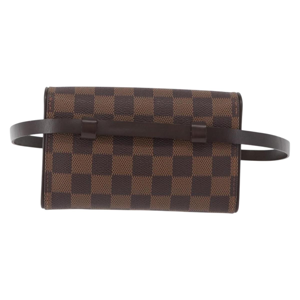 LOUIS VUITTON Damier Ebene Pochette Florentine Waist bag N51856 LV Auth 171517A