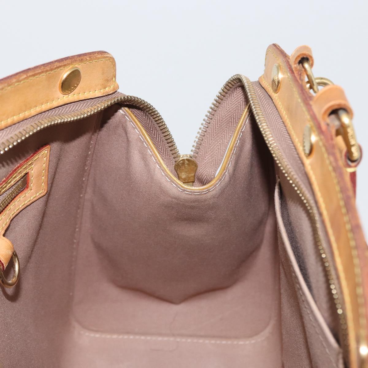 LOUIS VUITTON Vernis Blair MM Hand Bag 2way Beige Poodle M91755 LV Auth 171519