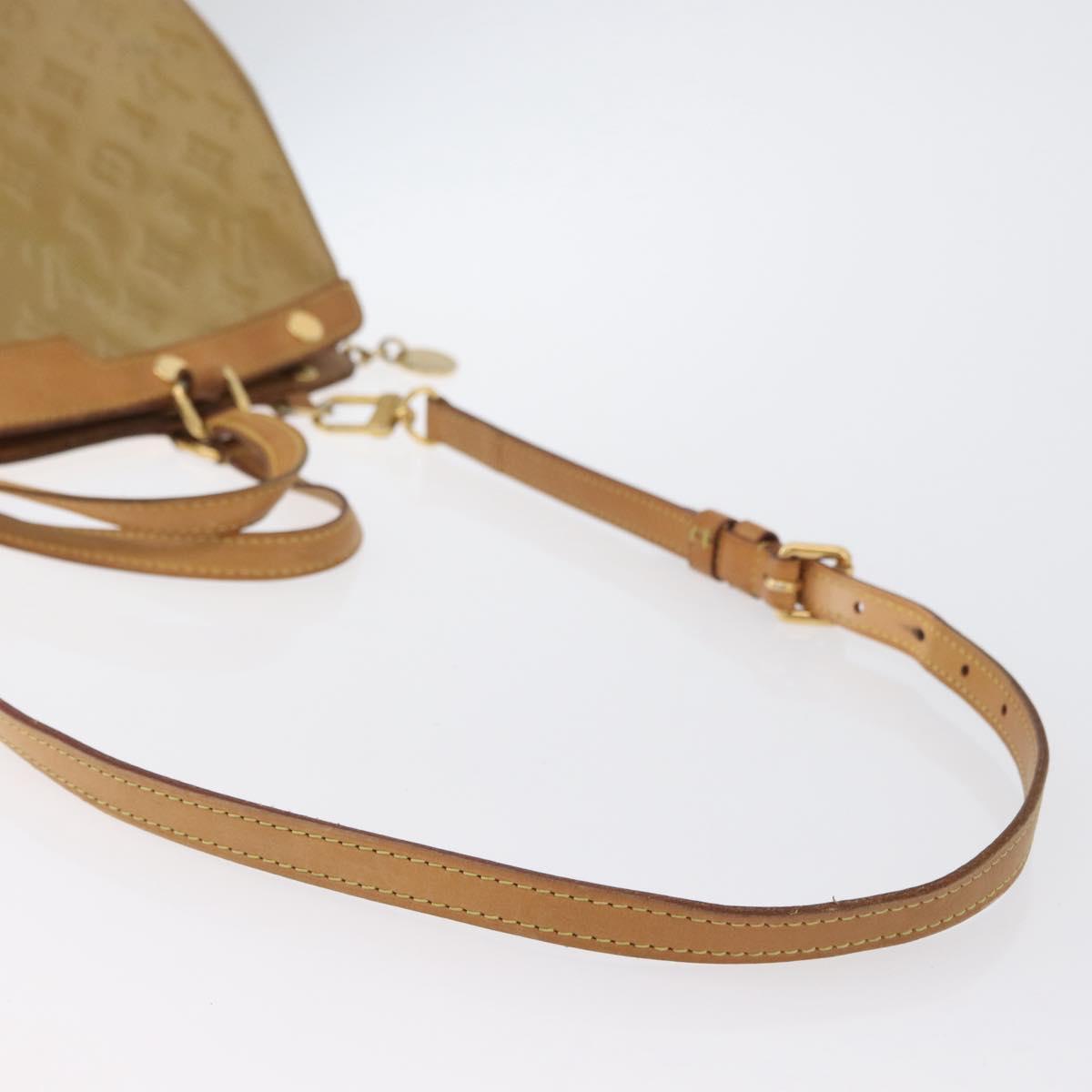 LOUIS VUITTON Vernis Blair MM Hand Bag 2way Beige Poodle M91755 LV Auth 171519