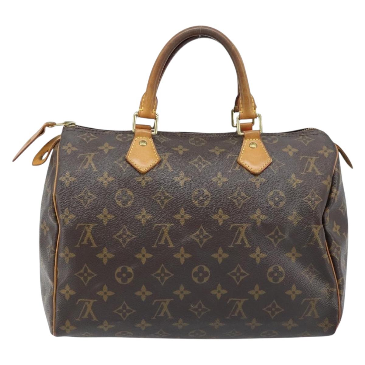 LOUIS VUITTON Monogram V Line Speedy 30 Hand Bag Pink LV Auth 171531A