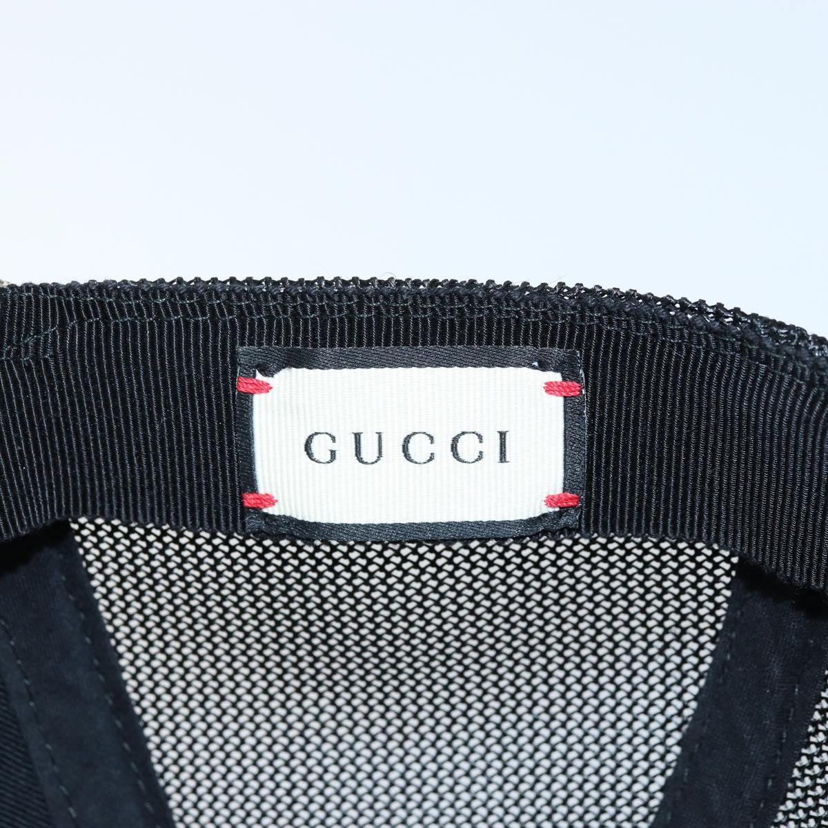 GUCCI GG Supreme Web Sherry Line Cap PVC L Beige Red Green 426887 Auth 171533