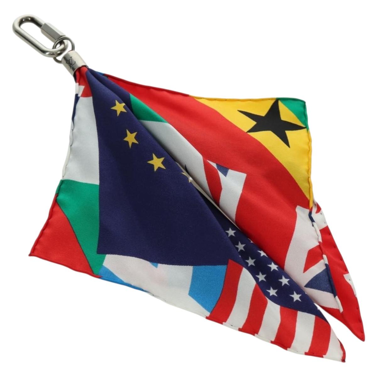 LOUIS VUITTON Bijoux Sac Flags Charm Silk Multicolor MP2485 LV Auth 171534SAM