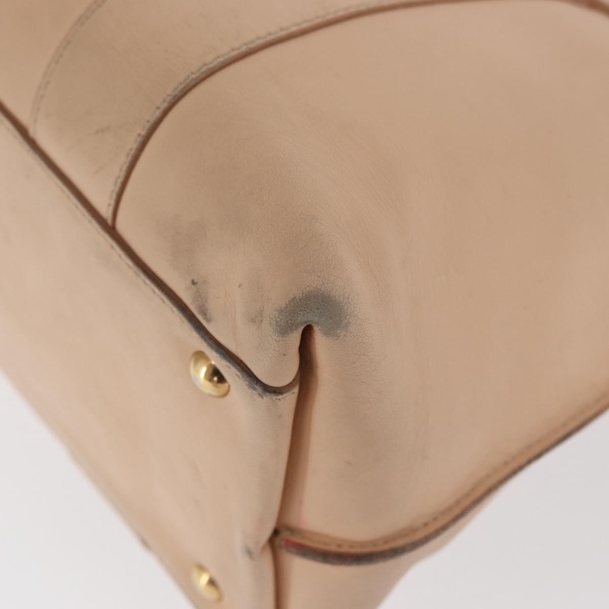 Salvatore Ferragamo Gancini Shoulder Bag Leather Pink Gold Auth 171552