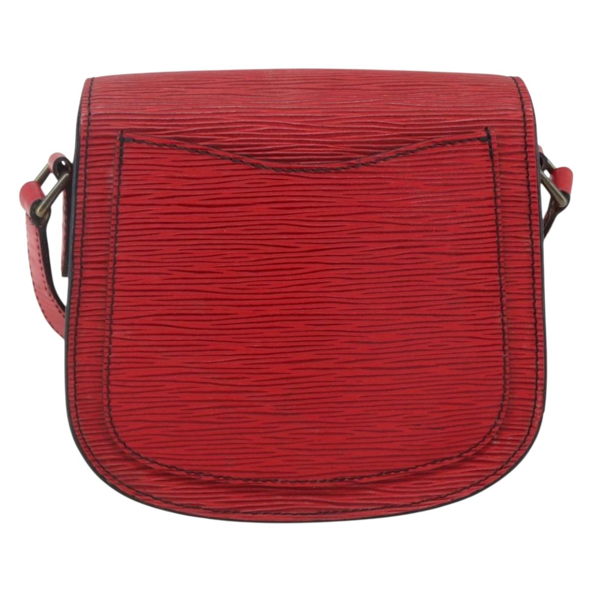 LOUIS VUITTON Epi Saint Cloud PM Shoulder Bag Red M52217 LV Auth 171556