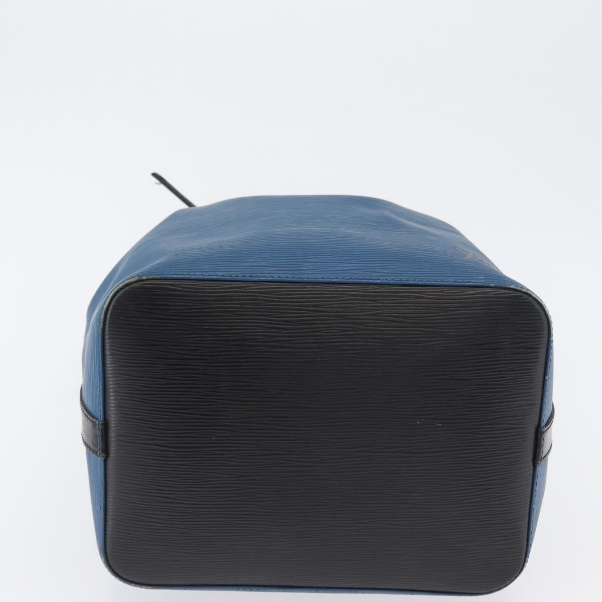 LOUIS VUITTON Epi Petit Noe Shoulder Bag Bicolor Black Blue M44152 Auth 171558