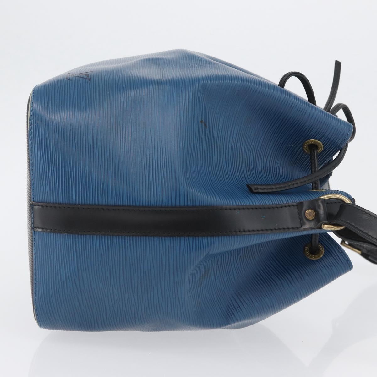 LOUIS VUITTON Epi Petit Noe Shoulder Bag Bicolor Black Blue M44152 Auth 171558