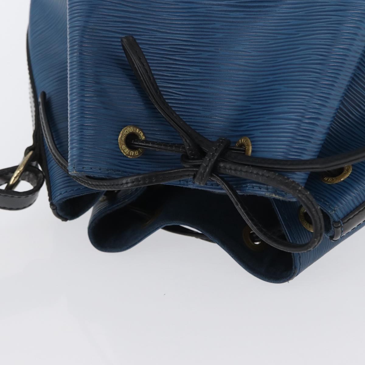 LOUIS VUITTON Epi Petit Noe Shoulder Bag Bicolor Black Blue M44152 Auth 171558