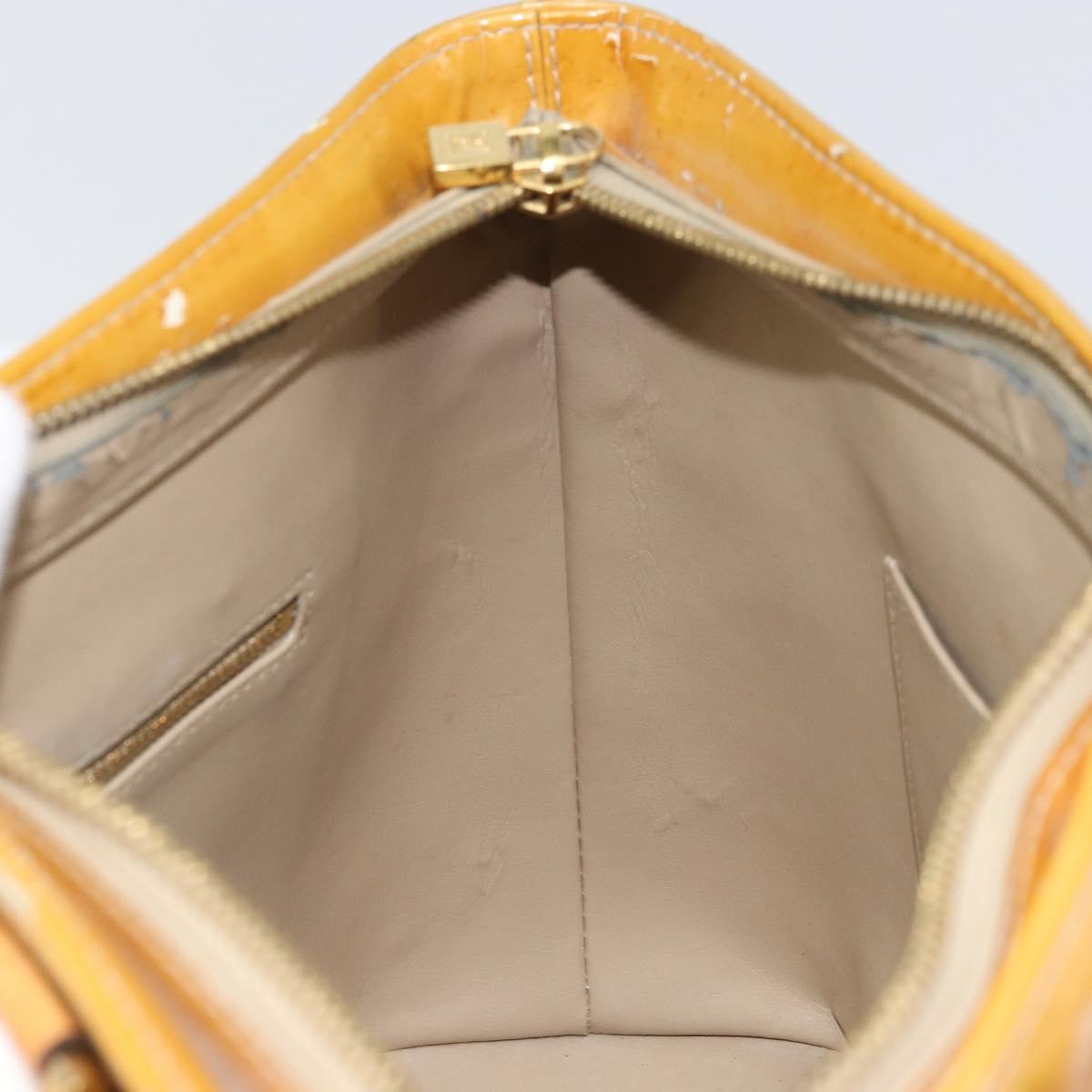 LOUIS VUITTON Monogram Vernis Houston Hand Bag Beige M91004 LV Auth 171560