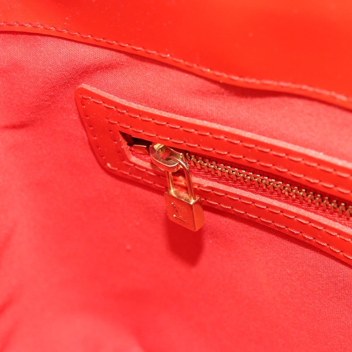 LOUIS VUITTON Monogram Vernis Wilshire PM Bag Orenge Sunset M93644 Auth 171567