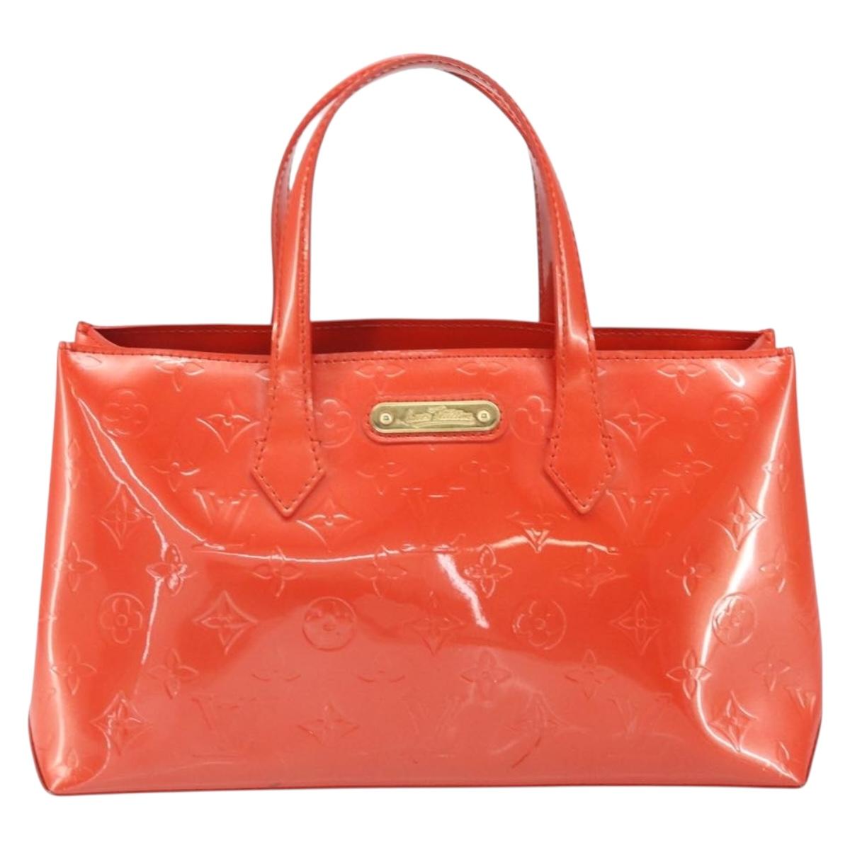 LOUIS VUITTON Monogram Vernis Wilshire PM Bag Orenge Sunset M93644 Auth 171567
