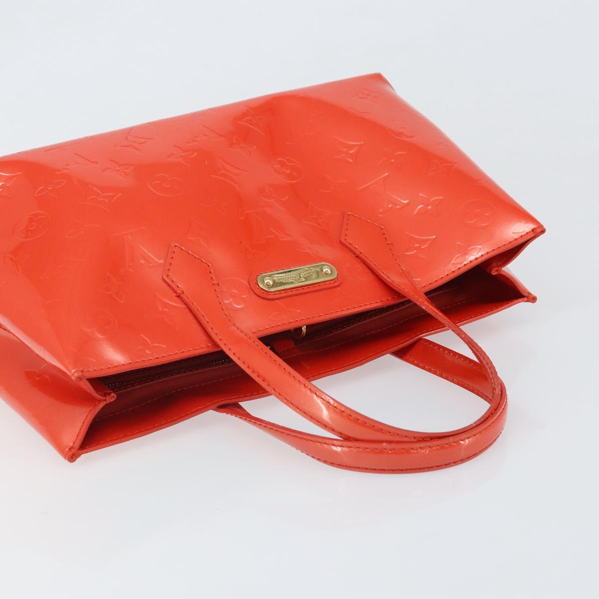 LOUIS VUITTON Monogram Vernis Wilshire PM Bag Orenge Sunset M93644 Auth 171567
