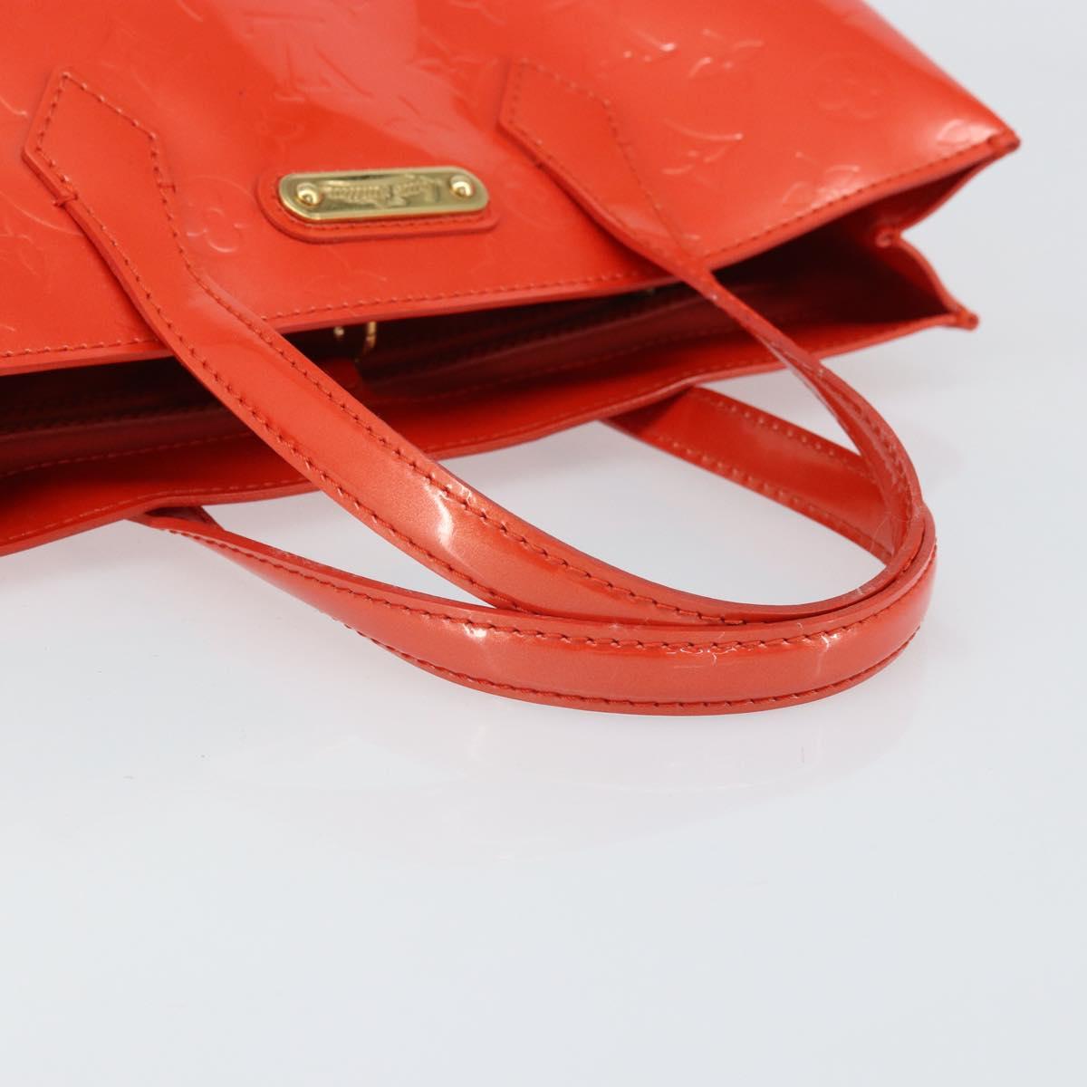 LOUIS VUITTON Monogram Vernis Wilshire PM Bag Orenge Sunset M93644 Auth 171567