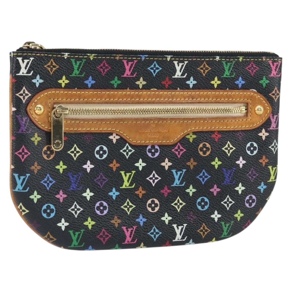 LOUIS VUITTON Monogram Multicolor Pochette GM Pouch Black M60027 LV Auth 171588