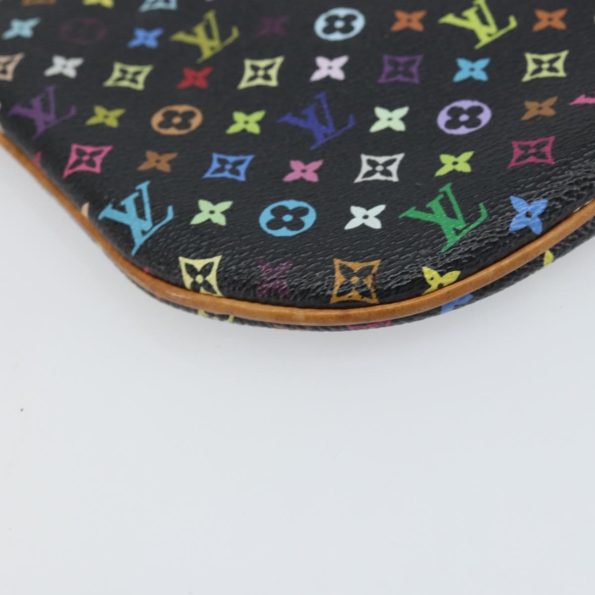 LOUIS VUITTON Monogram Multicolor Pochette GM Pouch Black M60027 LV Auth 171588