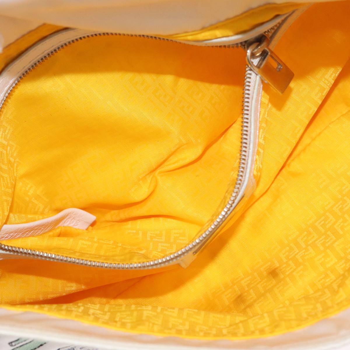 FENDI Zucca Canvas Mamma Baguette Shoulder Bag Multicolor Gold Auth 171596SM