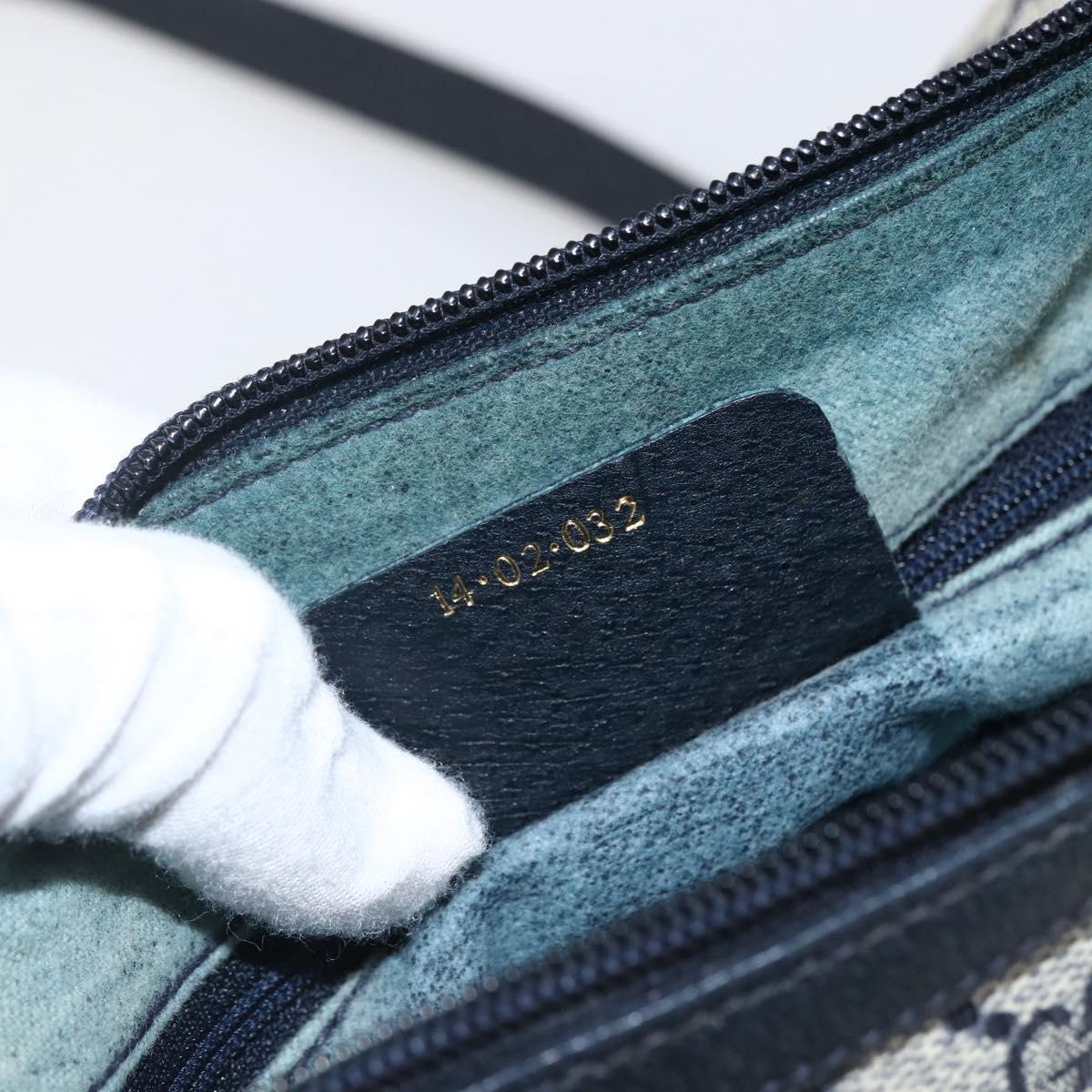 GUCCI GG Supreme Sherry Line Shoulder Bag PVC Navy Gold 89 02 032 Auth 171597