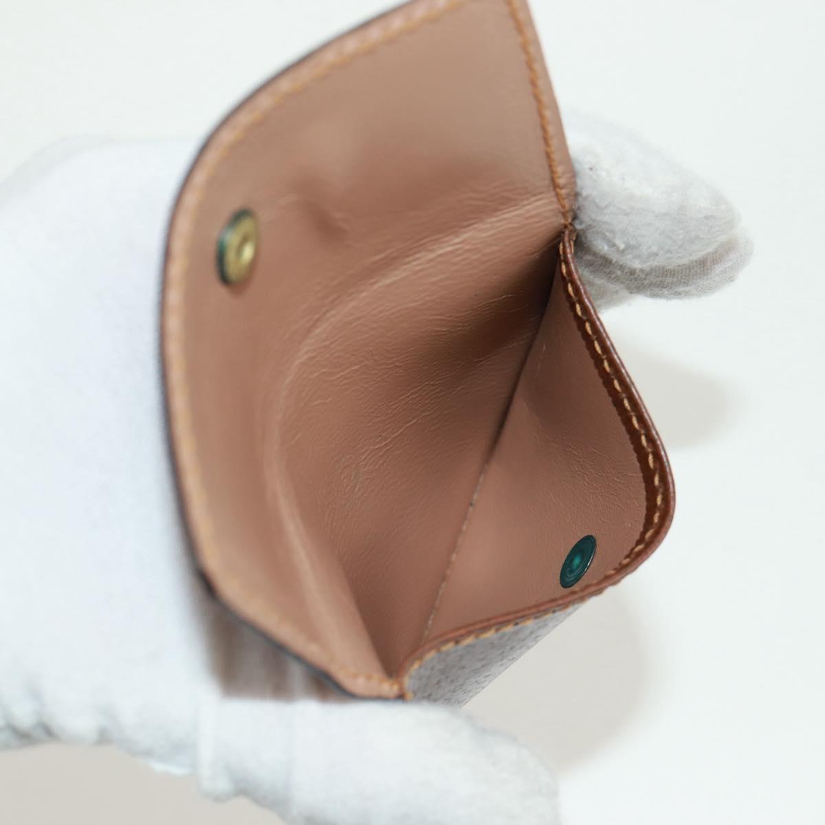GUCCI Hand Bag Leather Brown Gold Auth 171598V
