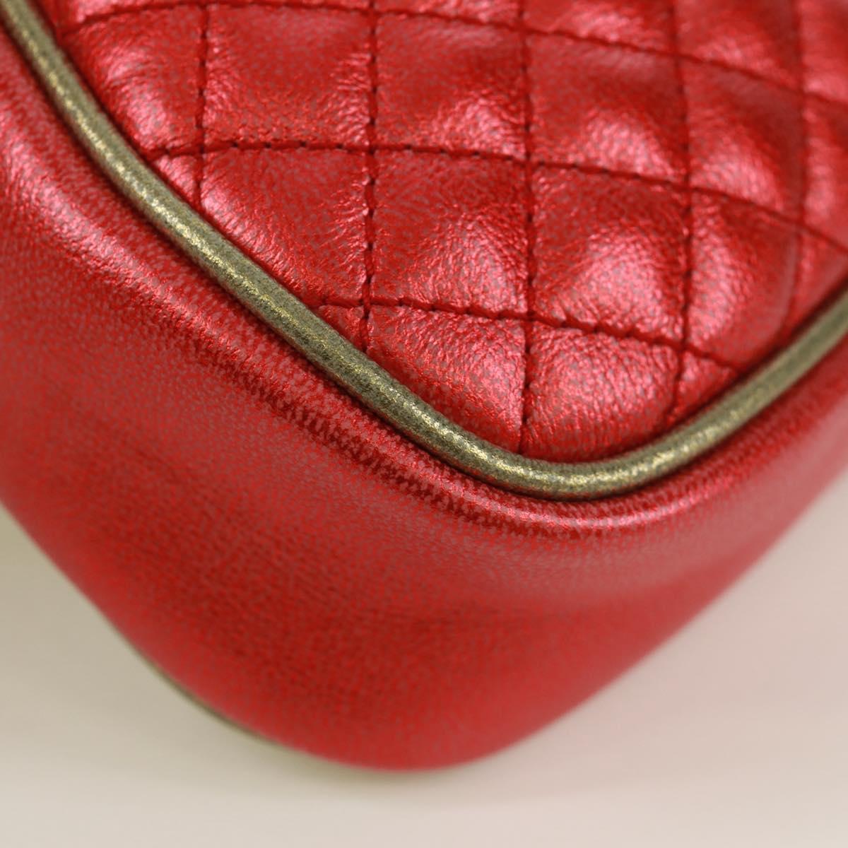 GUCCI Zumi Shoulder Bag Leather Red Gold 534951 Auth 171605V