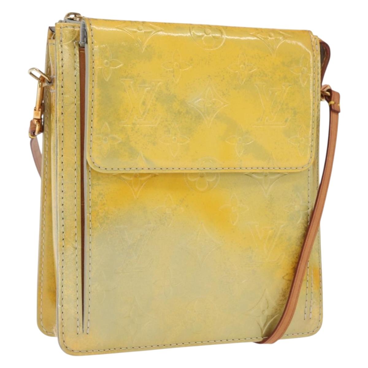LOUIS VUITTON Monogram Vernis Motto Accessory Pouch Gris M91030 LV Auth 171606