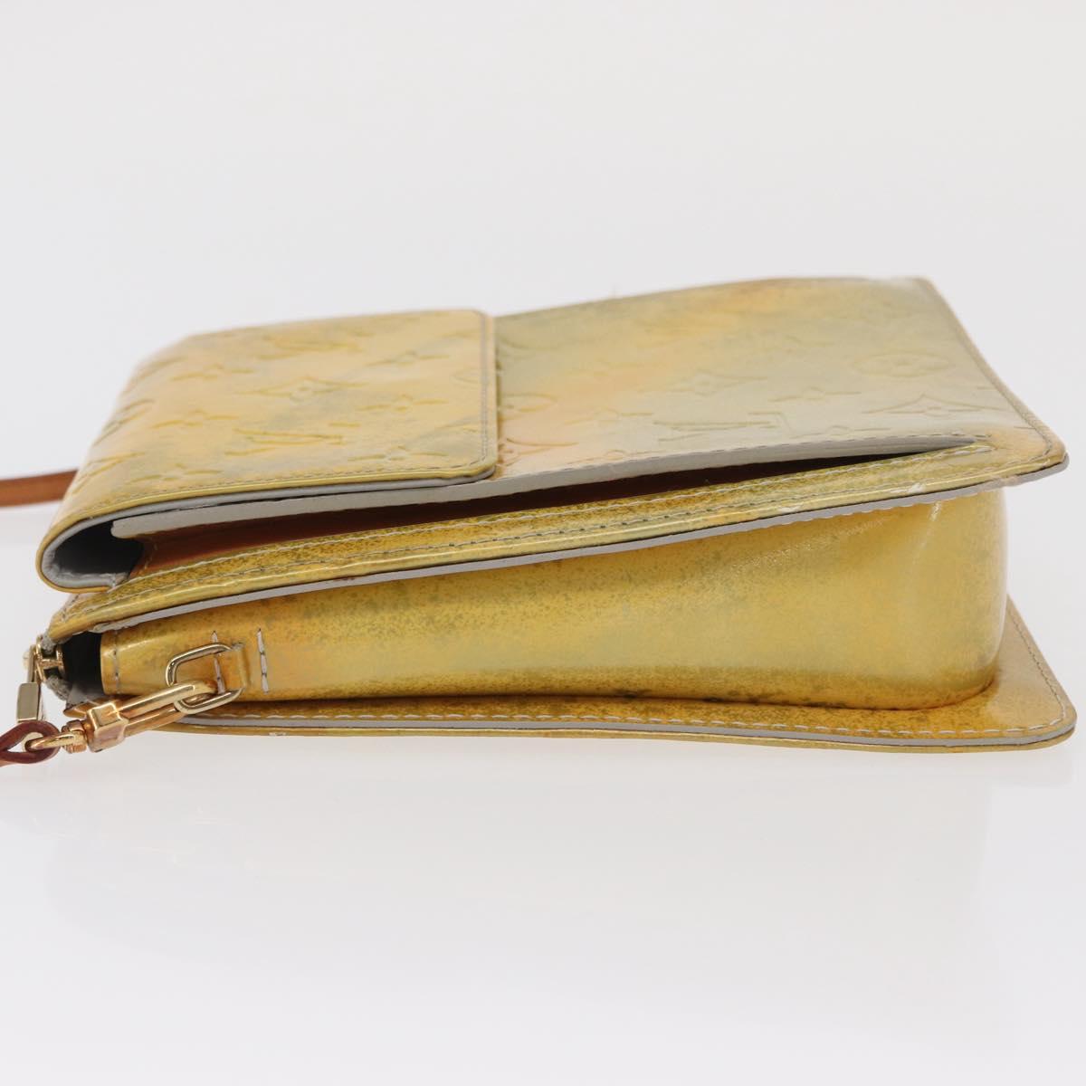 LOUIS VUITTON Monogram Vernis Motto Accessory Pouch Gris M91030 LV Auth 171606