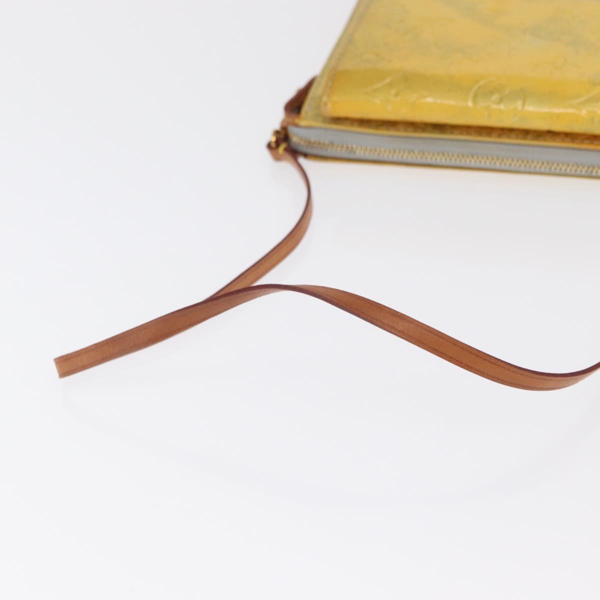 LOUIS VUITTON Monogram Vernis Motto Accessory Pouch Gris M91030 LV Auth 171606
