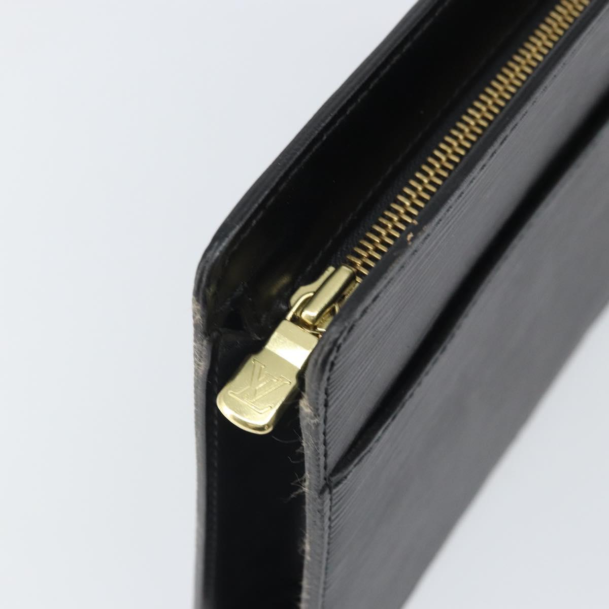 LOUIS VUITTON Epi Pochette Homme Clutch Bag Black M52522 LV Auth 171613