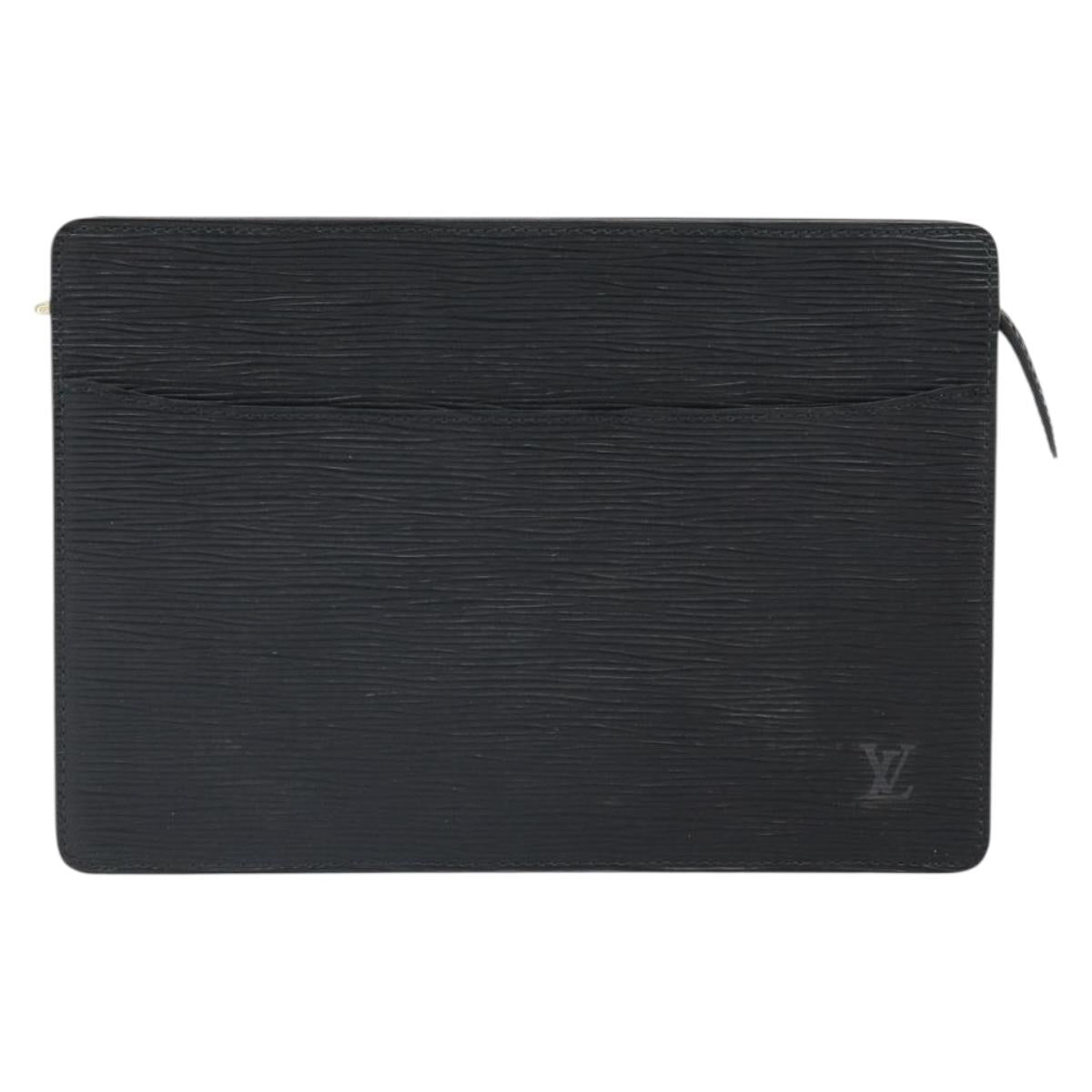 LOUIS VUITTON Epi Pochette Homme Clutch Bag Black M52522 LV Auth 171613