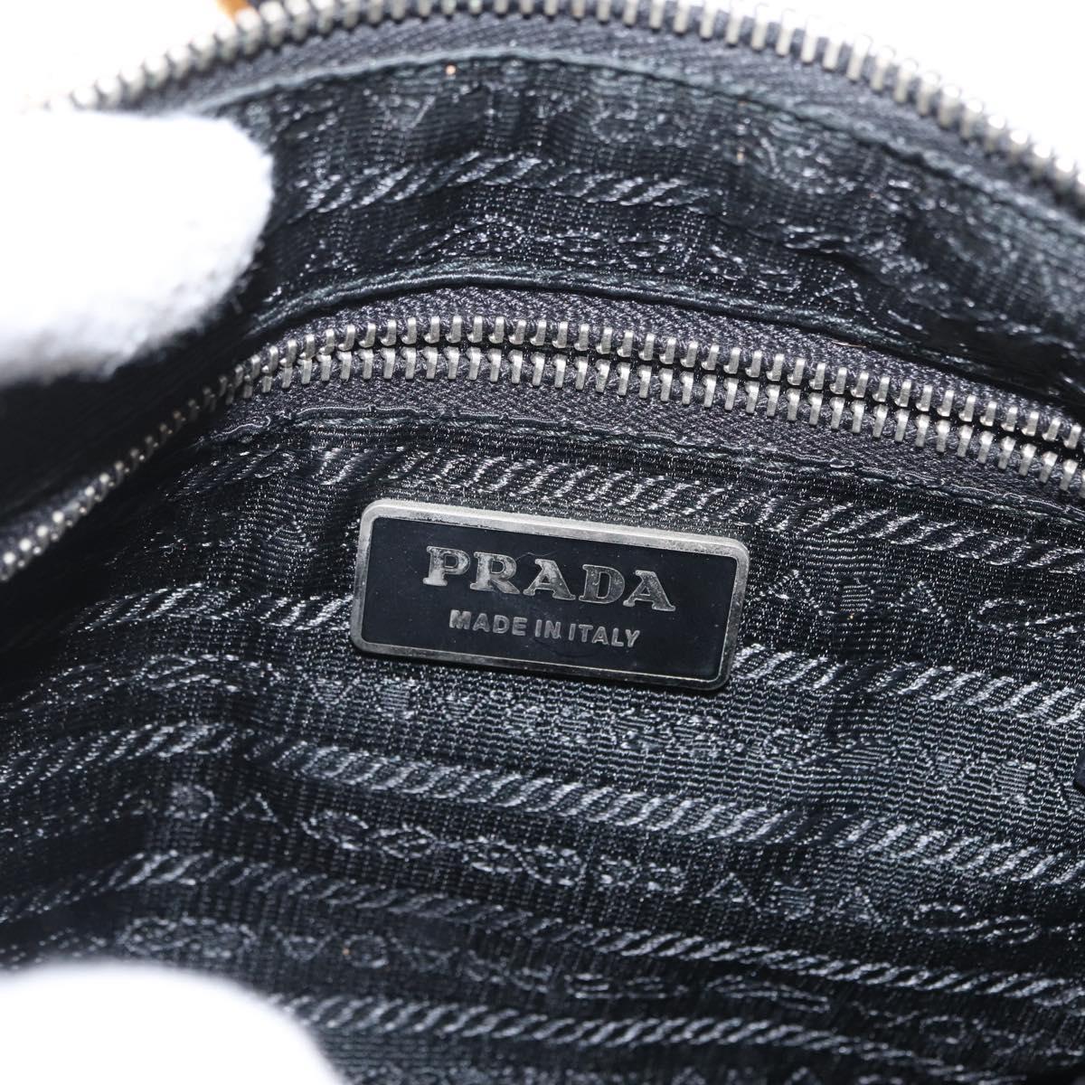 PRADA Shoulder Bag Nylon Black Silver Auth 171630