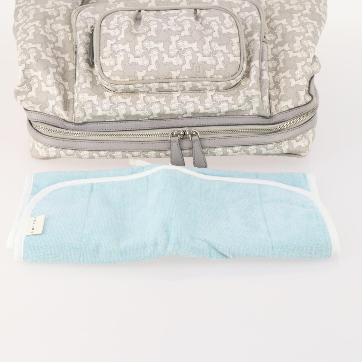 CELINE Sulky Mothers Bag PVC Ai Tominaga Collaboration Gray Silver Auth 171635