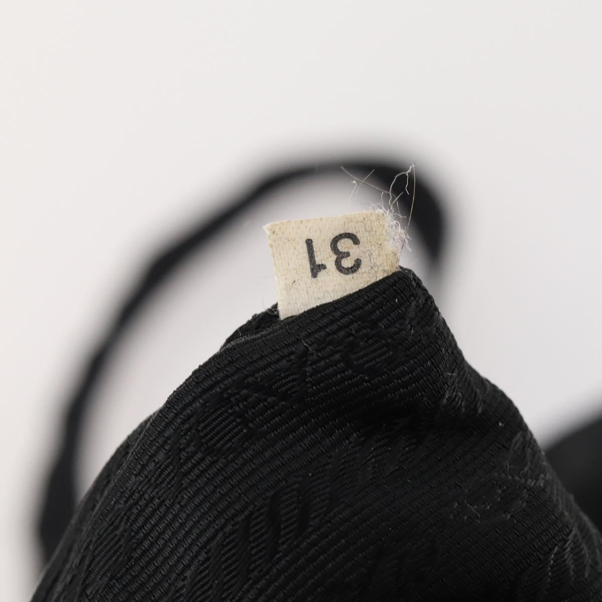 PRADA Backpack Nylon Black Silver Auth 171645