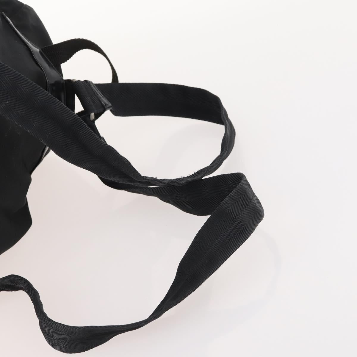 PRADA Backpack Nylon Black Silver Auth 171645