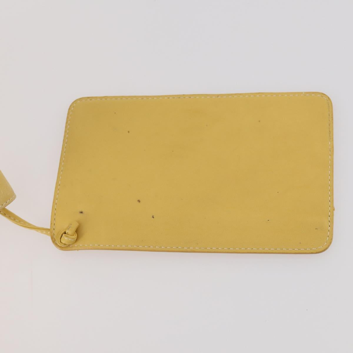 LOEWE Anagram Shoulder Bag Leather Yellow Auth 171658