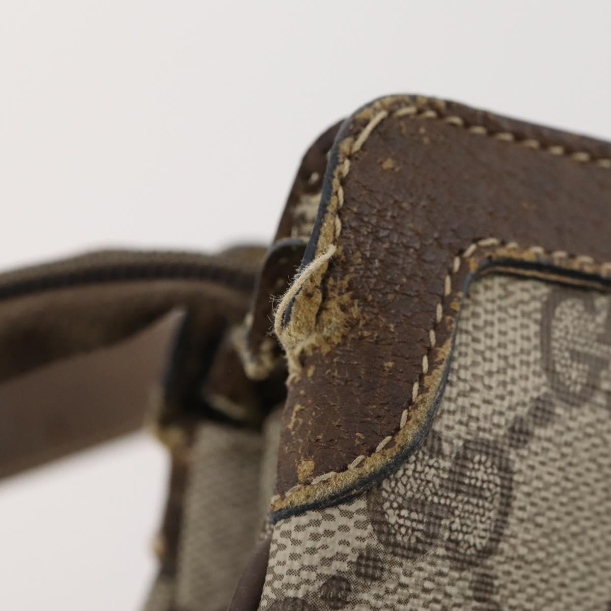 GUCCI GG Supreme Web Sherry Line Shoulder Bag PVC Beige 14 02 013 Auth 171659
