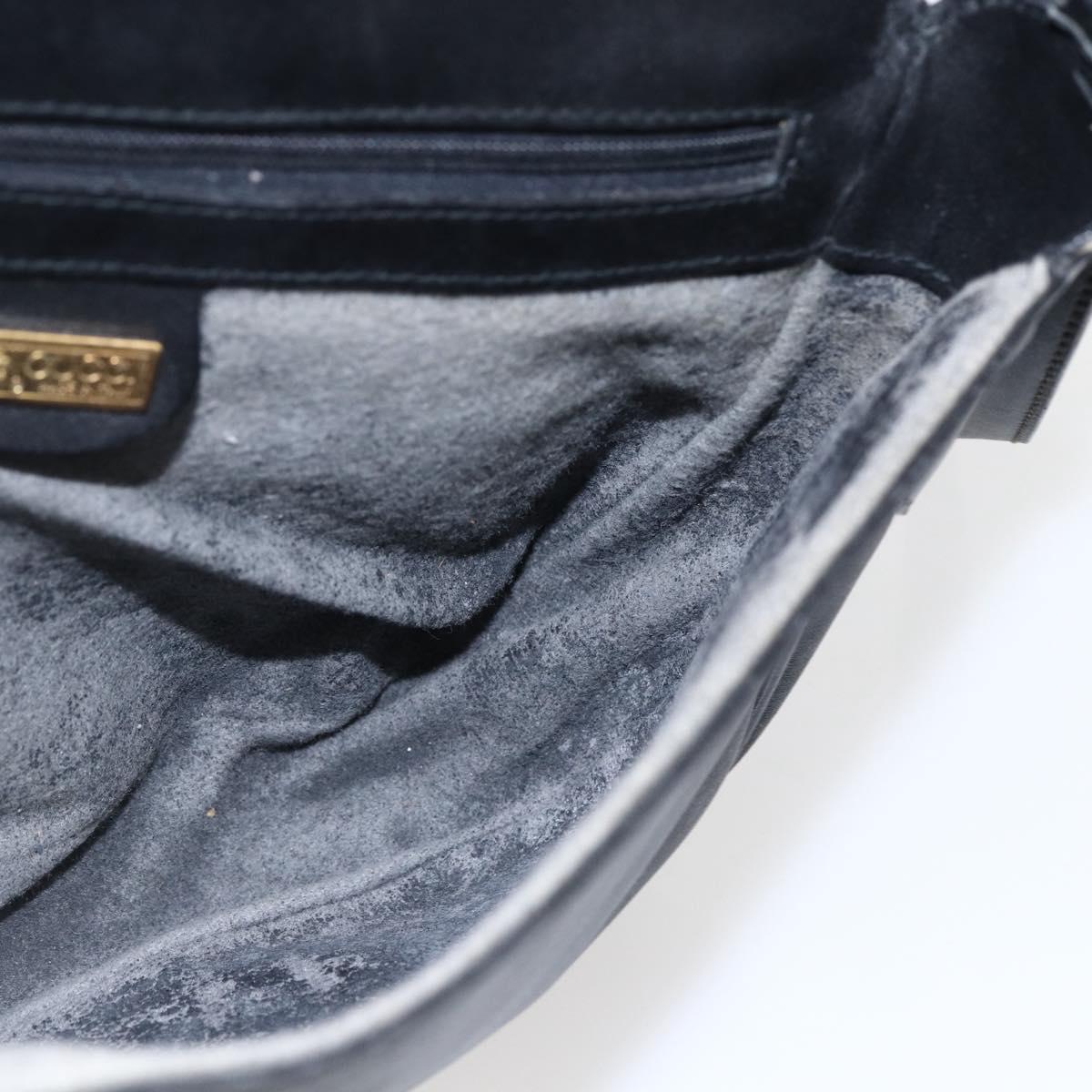 GUCCI Micro GG Supreme Web Sherry Line Bag PVC Black 001 115 0914 Auth 171663