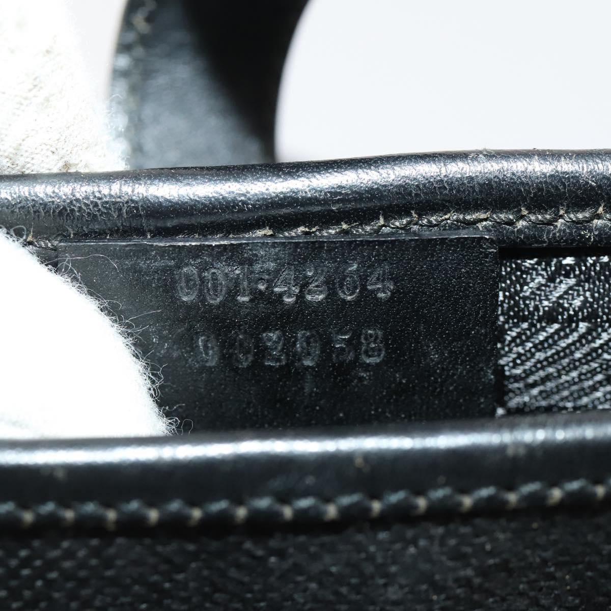 GUCCI Jackie Shoulder Bag Nylon Leather Black Silver 001 4264 002058 Auth 171664