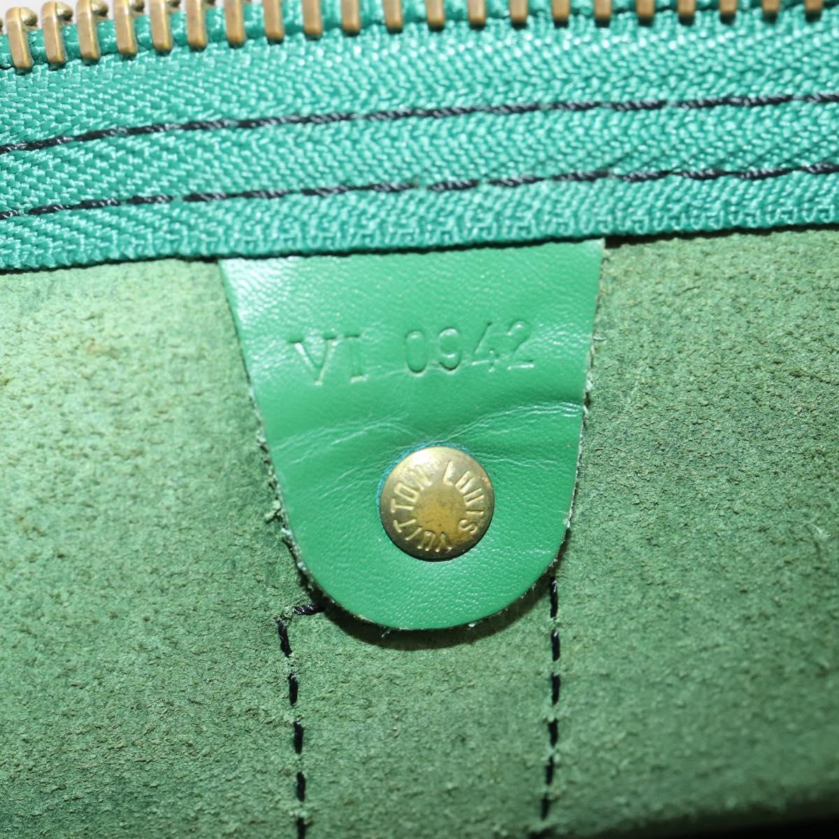 LOUIS VUITTON Epi Keepall 50 Boston Bag Green M42964 LV Auth 171672