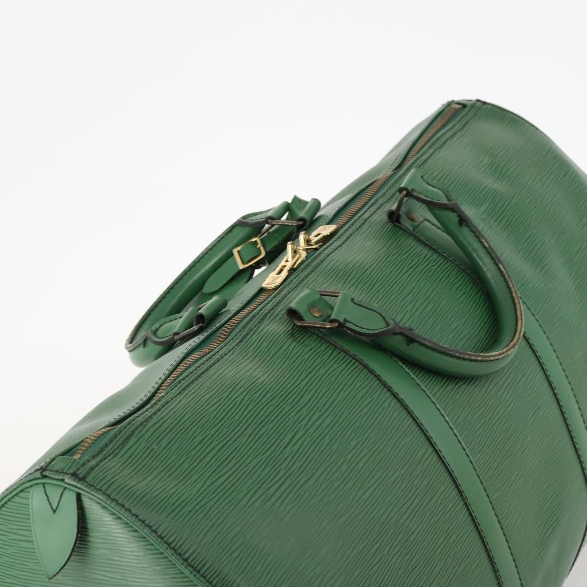 LOUIS VUITTON Epi Keepall 50 Boston Bag Green M42964 LV Auth 171672