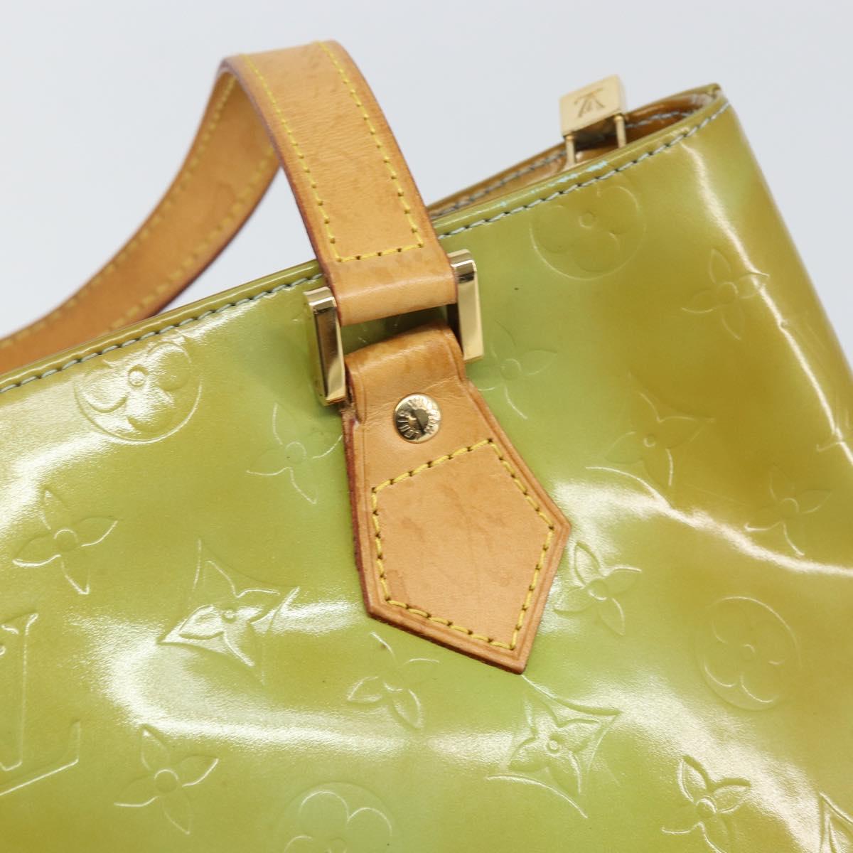 LOUIS VUITTON Monogram Vernis Houston Hand Bag Baby Blue M91005 LV Auth 171676