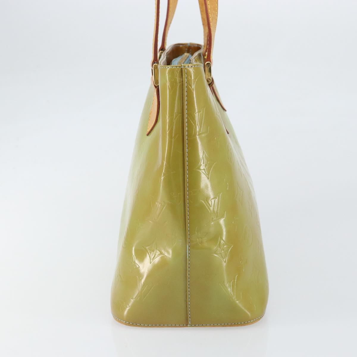 LOUIS VUITTON Monogram Vernis Houston Hand Bag Baby Blue M91005 LV Auth 171676