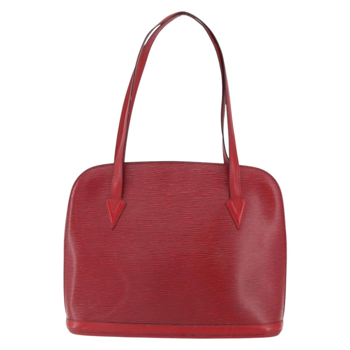 LOUIS VUITTON Epi Lussac Shoulder Bag Red M52287 LV Auth 171689