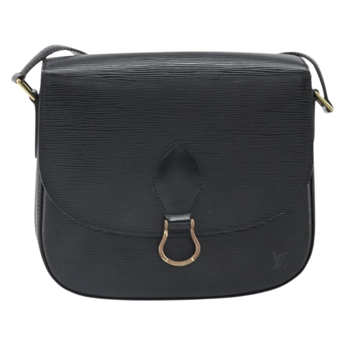 LOUIS VUITTON Epi Saint Cloud GM Shoulder Bag Black Noir M52192 LV Auth 171693A