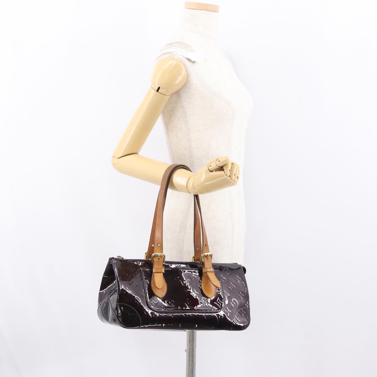LOUIS VUITTON Monogram Vernis Rosewood Avenue Bag Amarante M93510 LV Auth 171695
