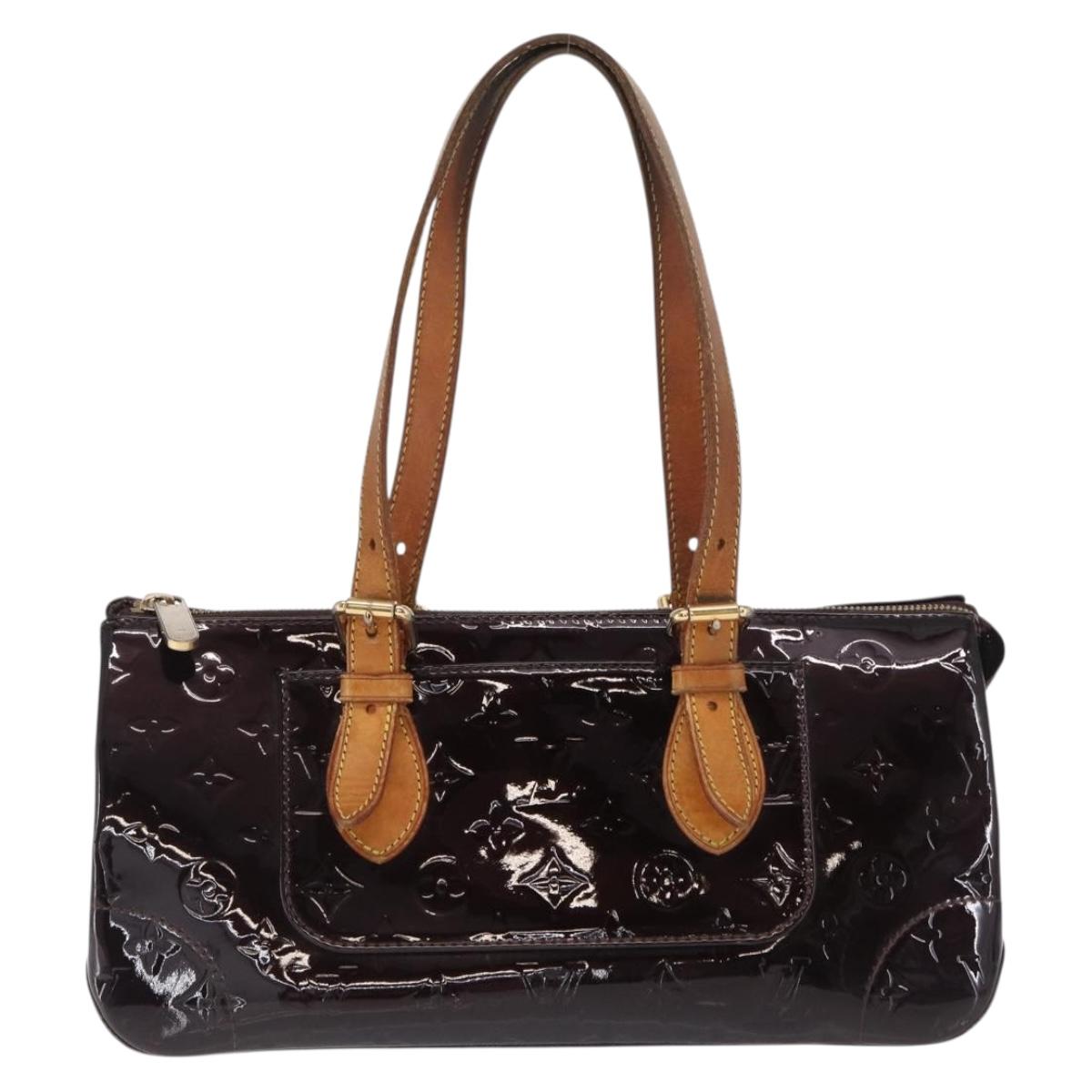 LOUIS VUITTON Monogram Vernis Rosewood Avenue Bag Amarante M93510 LV Auth 171695
