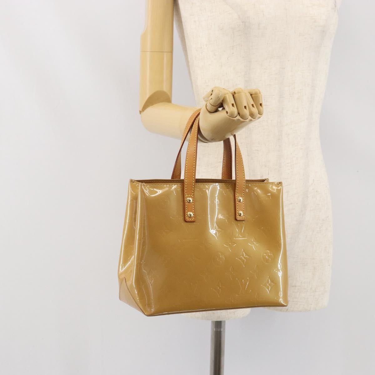 LOUIS VUITTON Monogram Vernis Reade PM Hand Bag Noisette M91334 LV Auth 171717